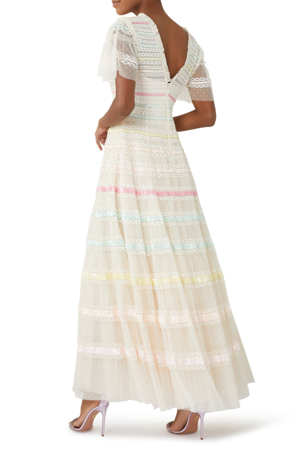 Rainbow Ankle Gown